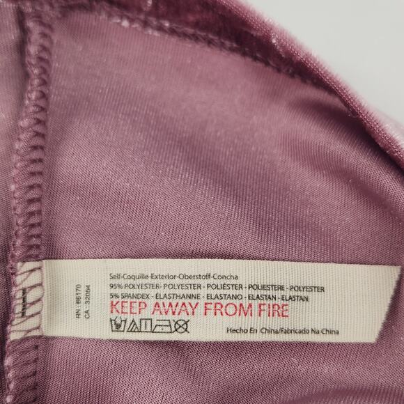 Free People Intimately Velvet Baby Tee Womens XS Pink Crew Neck Short Sleeve Top - Picture 6 of 10